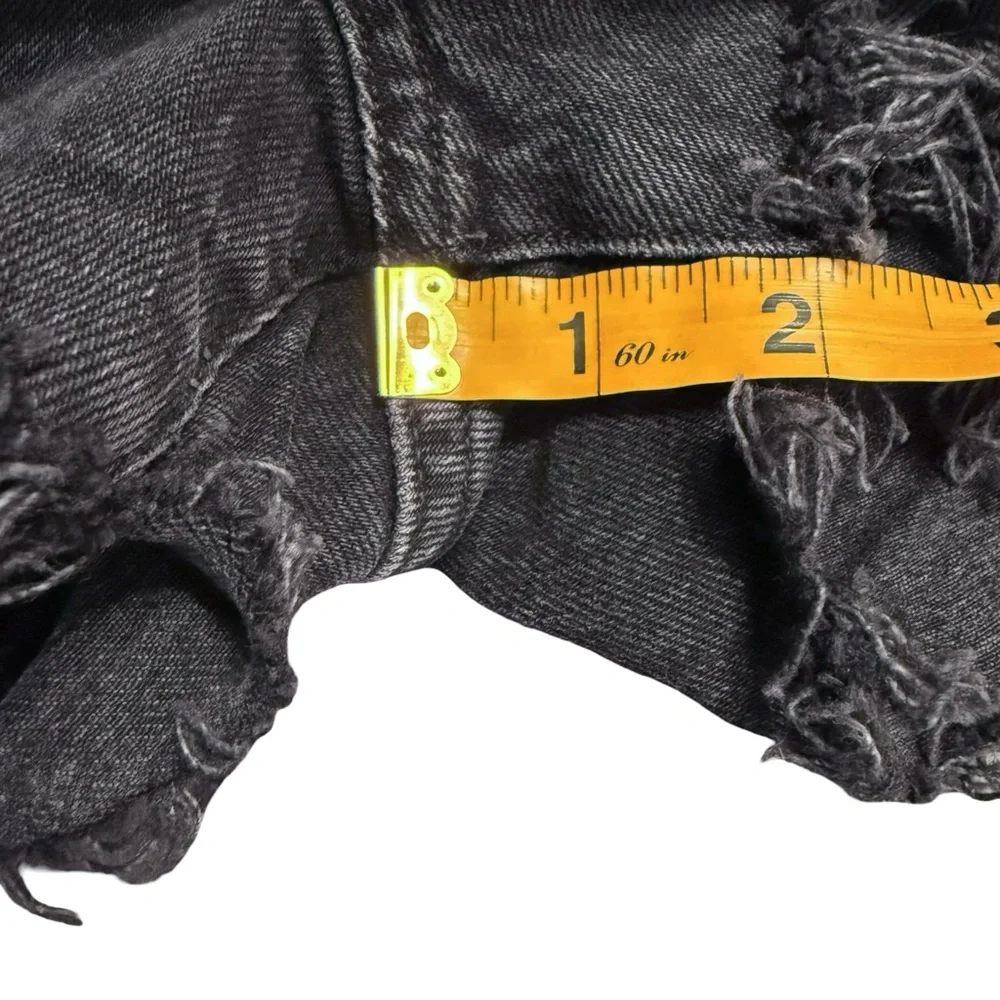 Agolde Parker Cut Off Jean Short In Crash Size 26 - Picture 9 of 9